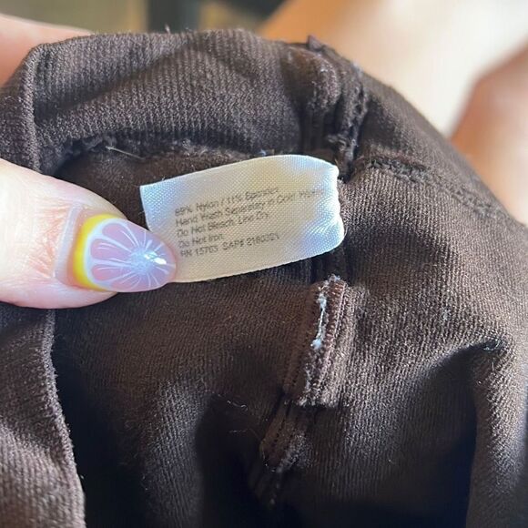 Dark brown footless tights 2XL - Picture 3 of 4